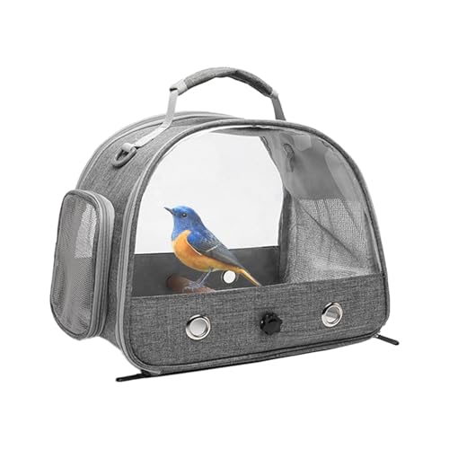 【Vogeltragetasche】 Vogel-Reiserucksack, Rucksack für Papageienkäfig | Transparenter und atmungsaktiver Reisekäfig für Haustiere, leichter Vogelhalter für kleine von Generic