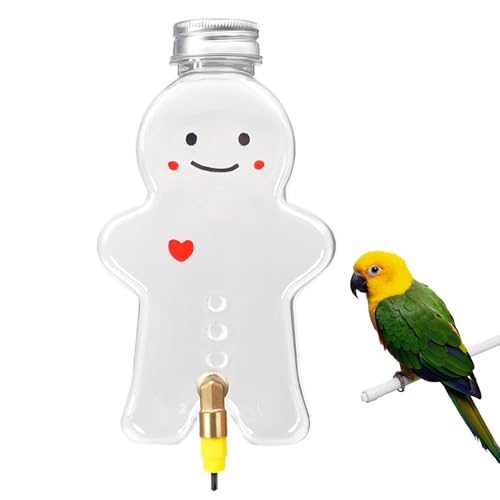 Vogelwasserspender - Vogelkäfig-Wasserspender, Wasserspender in Cartoon-Schneemann-Form für Vögel, Auslaufsicheres, rutschfestes Haustierzubehör, Wasserspender für Tauben, Vögel, Hamster, Finken von Generic