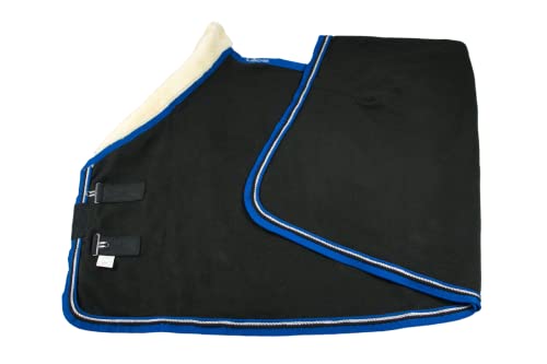 Wagner Fleece Abschwitzdecke mit Fellkragen (Schwarz/Royalblau, 115) von Generic