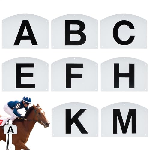 Wall Mount Dressage Letters Marker - Pferdetrainingschild mit Briefen, Dressurschild | Komplette Set -Dressurmarkierungen mit Dressur -Buchstaben -Dressurausrüstung ausgestattet von Generic