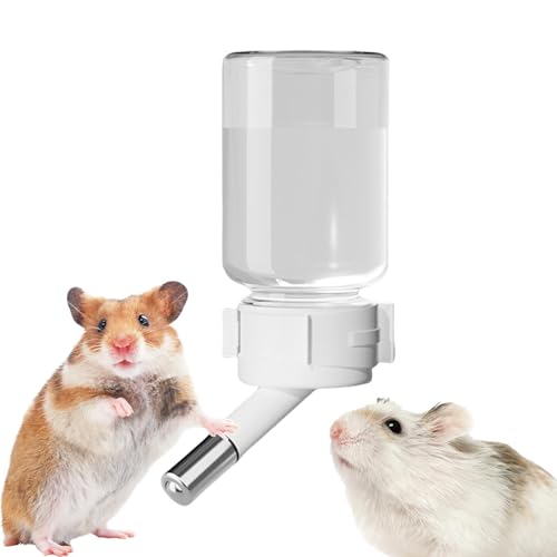 Wasserflasche für Hamster – Hamster-Trinkbrunnen, tropffreie Wasserflasche für den Käfig von Rennmäusen | 80 ml Wasserspender für Kleintiere, Hamster-Wasserfutterflasche für Hamster, Meerschweinchen, von Generic