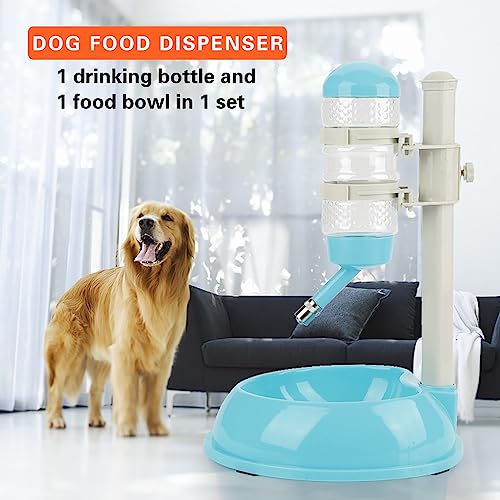 Wassernapfspender für Hunde, Wasserspender für Hunde, Kaninchen-Wassernapf, Hundebox, Wasserflaschenspender, Kunststoff-Hundenäpfe, Abnehmbares Futter, Automatischer Langsamer von Generic