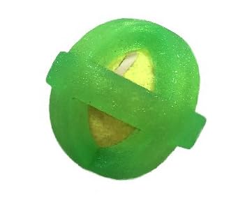 WhizWoof WonderBall Hundespielzeug aus robustem Gummi mit Tennisball (rund) (grün) von Generic