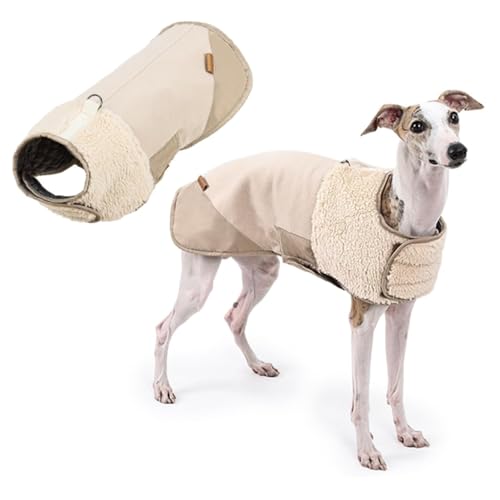 Winter Dog Coat,Windproof Warm and Cold with Coats and Jackets for Small Medium Large Dogs Winter Pet Clothes S-XL(Beige,S) von Generic