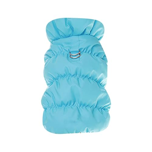 Winter Hunde Weste Jacken, Hundemantel Vest Hundepullover Haustier Skifahren Kostüm Ärmellose Wasserdicht Winterweste Gepolsterte Weste Mit Schnalle (Himmelblau,L) von Generic