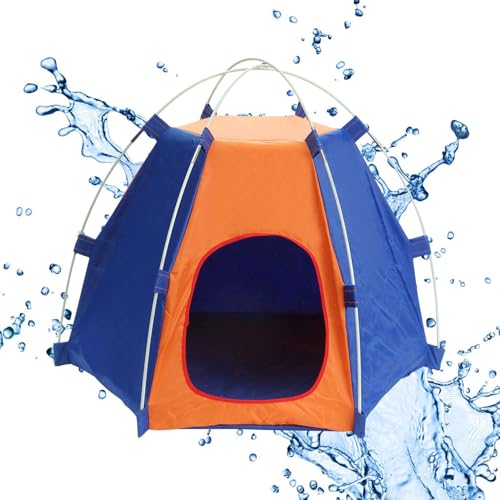 Zelt für Hunde, Camping Hundezelt Polyester für Outdoor, Wasserdichtes Campingzubehör unterstützendes, faltbares Haustierhaus, tragbar für Pavillon, Outdoor, Haus, Garten, Innenbereich von Generic