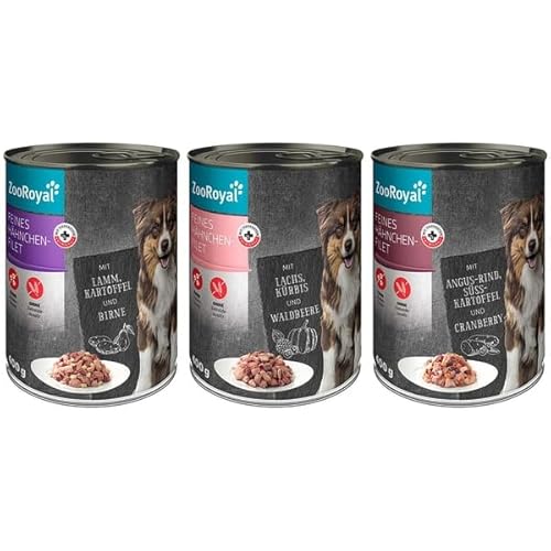 ZooRoyal Feines Hähnchenfilet Mixpaket 9x400g - Ohne Getreide, Zucker, Farb- und Aromastoffe, Konservierungsmittel - Für Hunde aller Rassengrößen - 3.6 kg von Generic