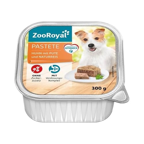 ZooRoyal Hund Pastete Huhn mit Pute und Naturreis 9x300g nassfutter hundnahrung grosspackung von Generic