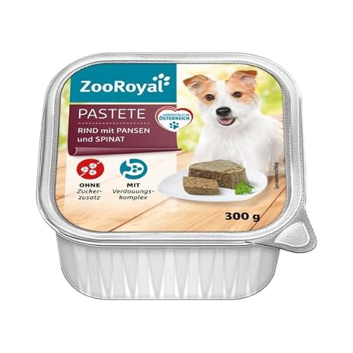 ZooRoyal Pastete Rind mit Pansen und Spinat 9x300g Hundefutter Nassfutter Tiernahrung von Generic