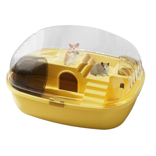 Zwerghamsterkäfig, Rennmauskäfig,Klares Acryl-Hamsterhaus | Hamsterhaus für Rennmäuse, Mäuse und andere Kleintiere, inklusive Wasserflasche, Laufrad und Hamsterversteck von Generic