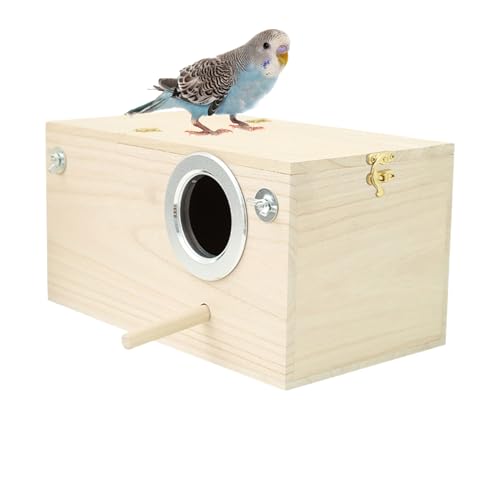 budgiie Nisting Box - Bird Nest Breeding Box | Holz Vogelkäfig Haus für Lovebirds | budgiie -Zuchtboxen | Holz im Freien im Freien im Freien für Lovebirds kleine Vögel mit Lebensräumen budgiie Nisting Box - Bird Nest Breeding Box | Holz Vogelkäfig Haus für Lovebirds | budgiie -Zuchtboxen | Holz im Freien im Freien im Freien für Lovebirds kleine Vögel mit Lebensräumen von Generic