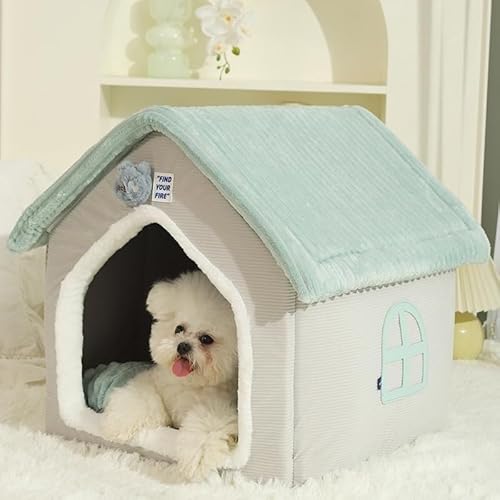 hundebett grosse hunde Hundehöhlenbett, Katzenhaus, Winterwarmes Hundehaus, geschlossenes, im Winter überdachtes Hundebett, Katzenbettzelt, Hundeversteck, Haustierhaus, Haustierbett, alle Jahreszeiten von Generic