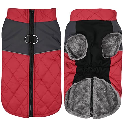 wasserdichter Haustiermantel Winterwarmer Hundemantel für kleine mittelgroße Hunde Onlineshop Hundezubehör (Red, XS) von Generic