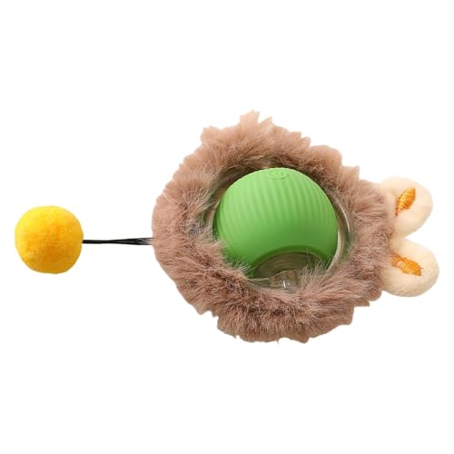 Automatisierter Katzenspielball, batteriebetriebener Katzenball, interaktiver Katzenspielzeugball, interaktives rollendes Haustier-Übungsspielzeug, 12 x 7,5 x 5 cm von Generico