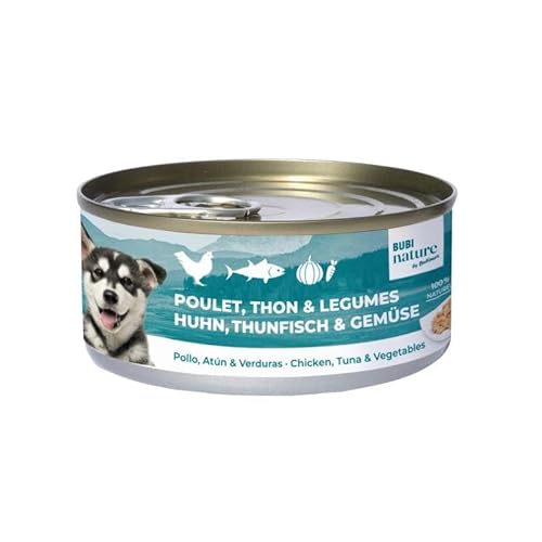 Bubi Nature Komplettes Nassfutter für Hunde, 12 x 70 g, verschiedene Geschmacksrichtungen, (12 x 70 g, Hühnerbrust und Gemüse) von Genérico