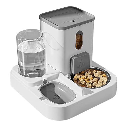 Cat Automatic Feeder – Automatischer Futterspender für Haustiere | Automatischer Wasserspender und Futterspender | Katzenfutterspender mit Wasserspender für kleine Haustiere, Katzen von Genérico