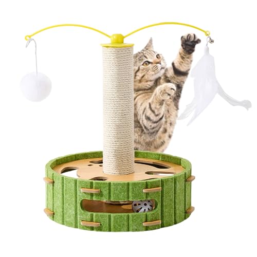 Cat Scratch Post, Cat Post Scratcher - High Cat Space with Feather - Unterhaltungsbedarf, interaktives Kätzchenspielzeug, Betriebszentrum für erwachsene Katzen, Welpen Cat Scratch Post, Cat Post Scratcher - High Cat Space with Feather - Unterhaltungsbedarf, interaktives Kätzchenspielzeug, Betriebszentrum für erwachsene Katzen, Welpen von Genérico