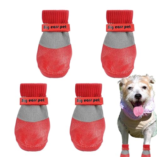 Dog Foot Covers - Wiederverwendbare Hot Pavement Paws Boots, Dog Boots for Paw Protection, Waterproof Puppy Boots, Portable Puppy Rubber Soles Paw Covers Protectors for Indoor, Running, Outdoor von Genérico