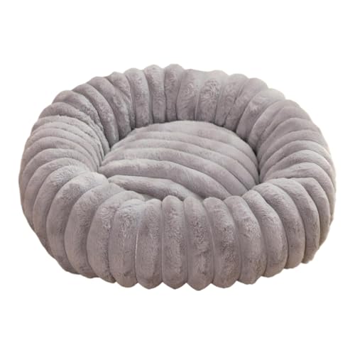 Donut Kleines Haustierbett, beruhigendes Hundebett Donut | Katzenbett aus Plüsch in Donutform, rutschfestes Katzensofa, waschbar, rundes Hundebett von Genérico