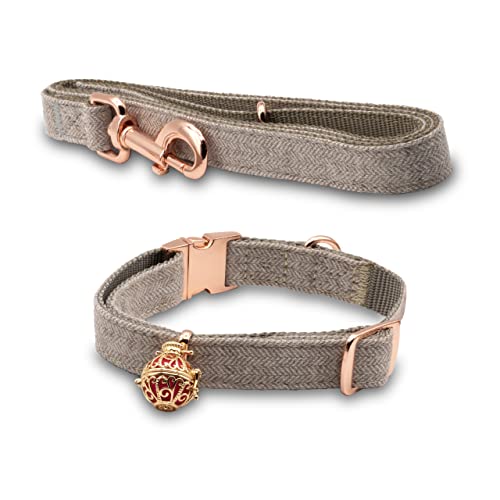 Elegantes Hundehalsband mit Anhänger | Welpenhalsband mit Anhänger und Duftkissen | Geeignet für mittlere und kleine Größen | helle Farbe für Welpen TG M von Generico