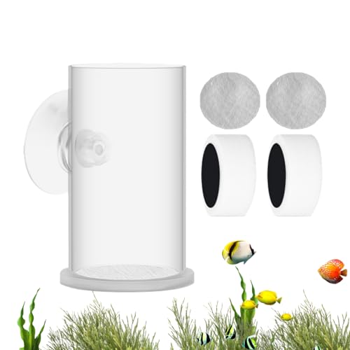 Futterspender für Fische; transparente Futterschale für Aquarium; Saugnapf-Design, Anti-Drift-Ring, auslaufsicheres Netz, zylindrisch, Zubehör für Fische Futterspender für Fische; transparente Futterschale für Aquarium; Saugnapf-Design, Anti-Drift-Ring, auslaufsicheres Netz, zylindrisch, Zubehör für Fische von Genérico
