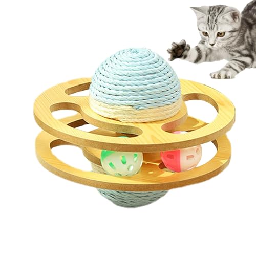 Genérico Katzenspielzeug, Kratzball für Katze, Spielzeug für Katze, Planet Katzenspielzeug, drehbar, zum Spielen und Trainieren, Bereicherungsspiele von Genérico