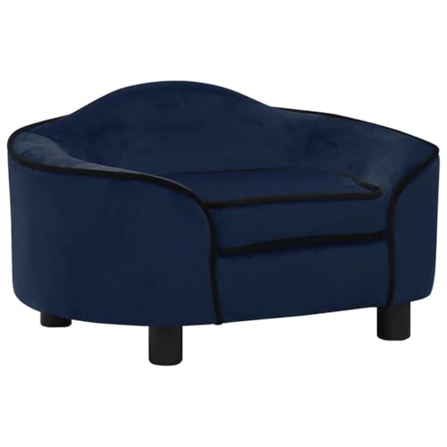 Genérico Wenjingqi-171088 Hundesofa aus blauem Plüsch, 67 x 47 x 36 cm von Genérico