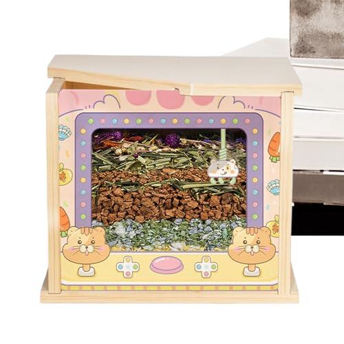 Hamsterbox, Bad für kleine Haustiere, sichtbarer Unterschlupf für Kleintiere und Käfigzubehör für Lemuren, Igel und Chinchille: Spiel, Füttern und Klettern Hamsterbox, Bad für kleine Haustiere, sichtbarer Unterschlupf für Kleintiere und Käfigzubehör für Lemuren, Igel und Chinchille: Spiel, Füttern und Klettern von Genérico