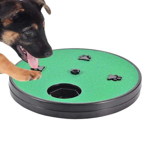 Hund Nagelkratzer, Rutschfestes Hunde-Kratzbrett, Rundes Haustier-Nagelschleifspielzeug, (Schwarz/Blau/Grün) 12,99 x 12,99 x 1,57 Zoll, Langsames Fütterungspuzzle für Hunde von Generico