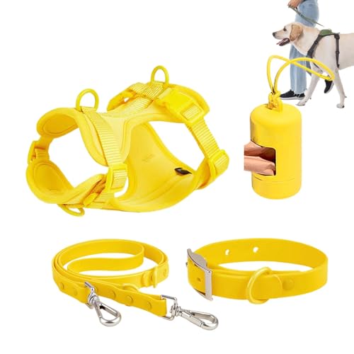 Hundegeschirr-Set – Anti-Bissgeschirr-Set für die Brust, Halsband und Geschirr für Haustiere | Set mit verstellbaren Multifunktionsleinen, Hundeleinen von von Genérico