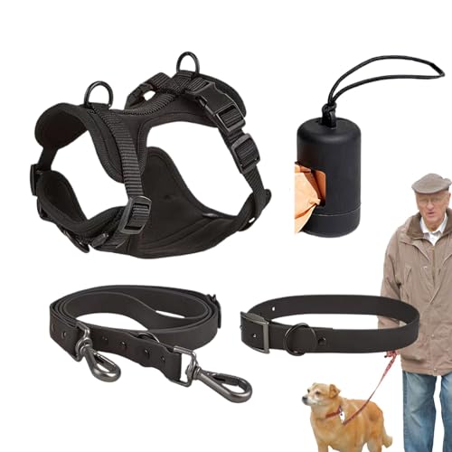 Hundegeschirr-Set – Anti-Bissgeschirr-Set für die Brust, Halsband und Geschirr für Haustiere | Set mit verstellbaren Multifunktionsleinen, Hundeleinen von von Genérico