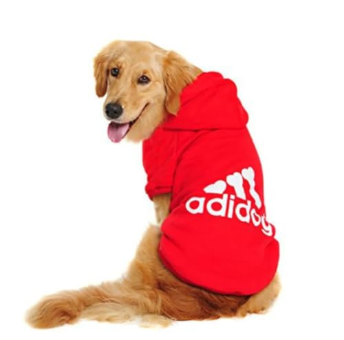 Kapuzenpullover für Hunde, warmer Mantel für Haustiere, Welpen, Größe XXL, für 7,9-10 kg, Rot von Genérico