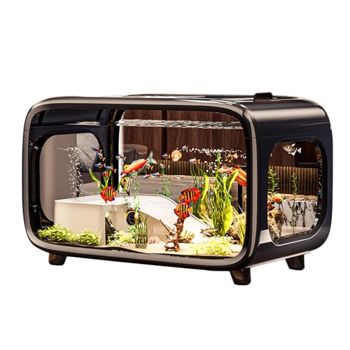 Kleines Fischaquarium Betta – transparenter Acrylbehälter, kompaktes Design, platzsparendes Design, ideal für Pflanzen, Schnecken, , Schildkröten, Heimdekoration, Habit Kleines Fischaquarium Betta – transparenter Acrylbehälter, kompaktes Design, platzsparendes Design, ideal für Pflanzen, Schnecken, , Schildkröten, Heimdekoration, Habit von Genérico