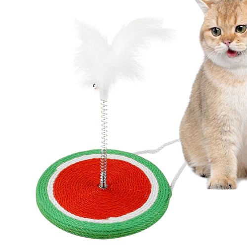 Kratzbaum für Katzen mit Federspielzeug, Katzenspielzeug, vertikaler Kratzbaum aus Sisal für Katzen und Kätzchen im Innenbereich von Genérico