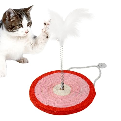 Kratzmatte für Katzen, Federspielzeug für Katzen, Spielzeug für Katzen, vertikaler Kratzbaum aus Sisal für Katzen und Kätzchen im Innenbereich von Genérico