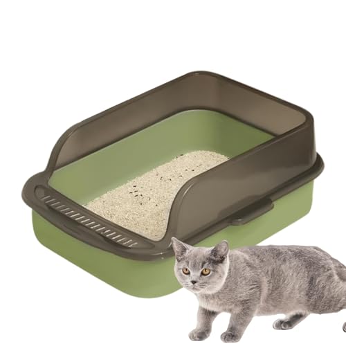 Odor Control Cat Pan Katzentoilette, auslaufsicher, hygienisch und auslaufsicher, mit offenem Oberteil, Katzentoilette für den Innenbereich, leicht zu reinigen, Katzentoilette C von Generico