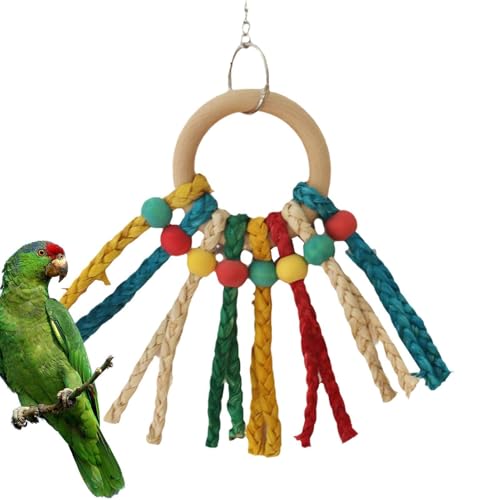 Parrots Chew Toy, Bird Parrot Chewing Toy | Vogel mit Gebiss | Futter Shredder bunt aus kaubarem Fächer für Wellensittiche von Genérico