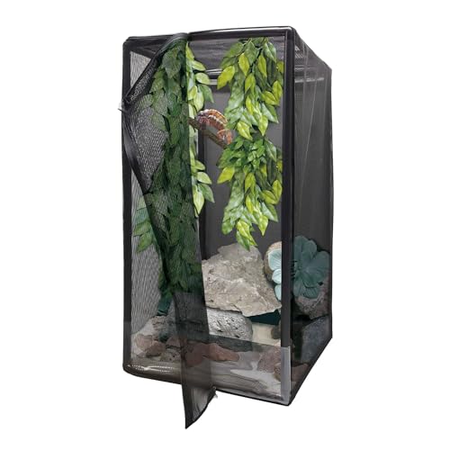 Repti-Selva Terrarium aus Netzgewebe (42 x 42 x 76 cm) – extra starkes und leichtes Nylon, ideal für den Außenbereich von Genérico