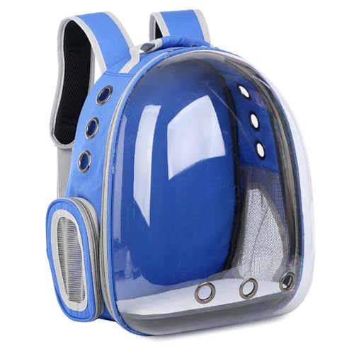 Tragetasche für Katzen, Rucksack für Hunde, Blasenrucksack für Haustiere, Welpen, Hunde, transparent (blau) von Genérico