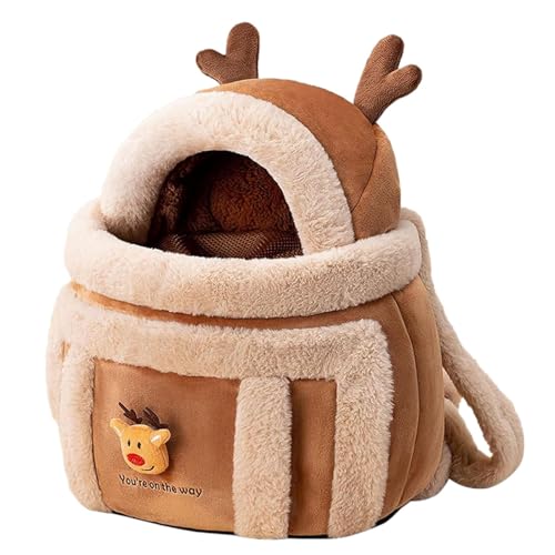 Transporttasche für Katzen, Plüsch, Rucksack für Haustiere mit Elch-Design, warm und atmungsaktiv, tragbar Transporttasche für Katzen, Plüsch, Rucksack für Haustiere mit Elch-Design, warm und atmungsaktiv, tragbar von Genérico
