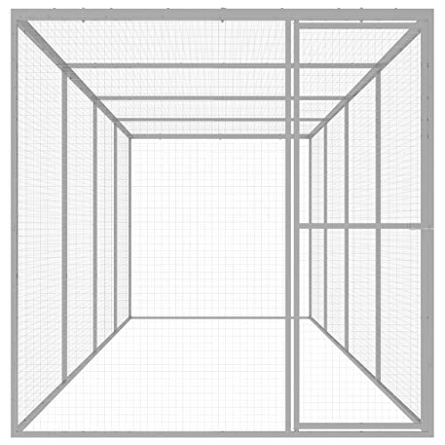 Wenjingqi-146359 Katzenkäfig oder verzinkt, 6 x 1,5 x 1,5 m von Genérico