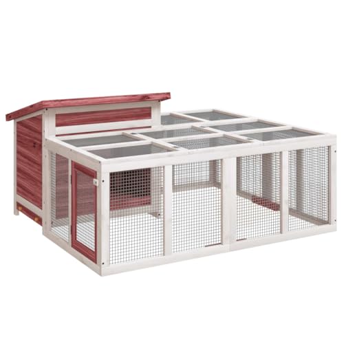 Wenjingqi-172281 Kaninchenstall aus massivem Kiefernholz, Mokka, 144 x 123 x 67,5 cm Wenjingqi-172281 Kaninchenstall aus massivem Kiefernholz, Mokka, 144 x 123 x 67,5 cm von Genérico