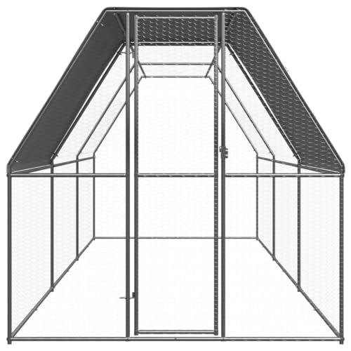 Wenjingqi-3089320 Hühnerstall für den Außenbereich, verzinkt, 2 x 6 x 2 m von Genérico