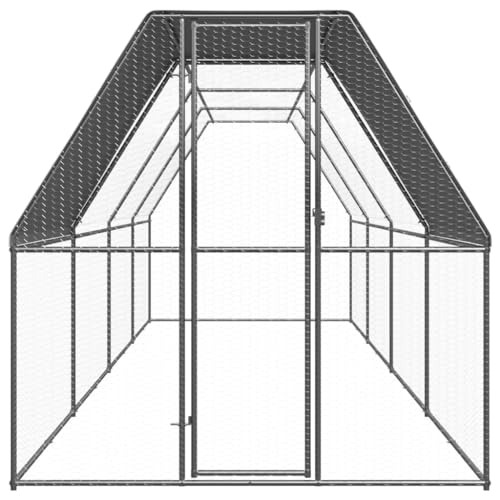 Wenjingqi-3089321 Hühnerstall für den Außenbereich, verzinkt, 2 x 8 x 2 m von Genérico