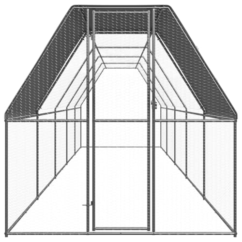 Wenjingqi-3089322 Hühnerstall für den Außenbereich, verzinkt, 2 x 10 x 2 m von Genérico