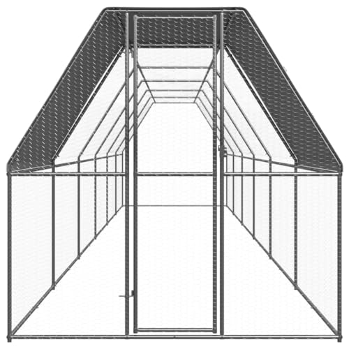 Wenjingqi-3089323 Hühnerstall für den Außenbereich, verzinkt, 2 x 12 x 2 m von Genérico