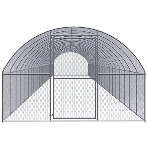 Wenjingqi-3095471 Hühnerstall für den Außenbereich, verzinkt, 3 x 24 x 2 m von Genérico