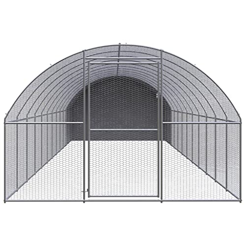 Wenjingqi-3095477 Hühnerstall für den Außenbereich, verzinkt, 3 x 12 x 2 m von Genérico