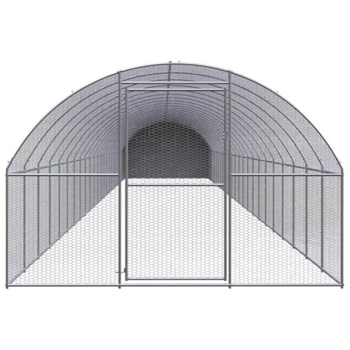 Wenjingqi-3095480 Hühnerstall für den Außenbereich, verzinkt, 3 x 24 x 2 m von Genérico