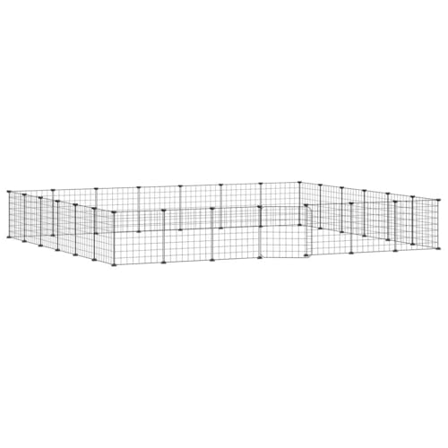 Wenjingqi-3114020 Haustierkäfig mit 28 Paneelen, Tür oder Schwarz, 35 x 35 cm von Genérico